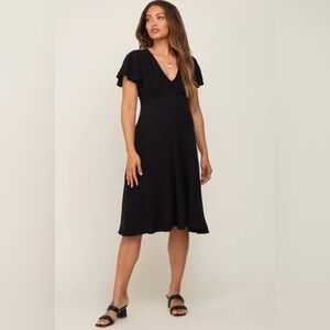 Flutter Sleeve Linen Dress